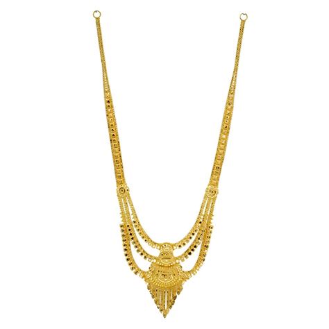 LushMout One Gram Gold Long Rani Haar Bridal Temple Jewellery Necklace Cubic Zirconia Gold ...