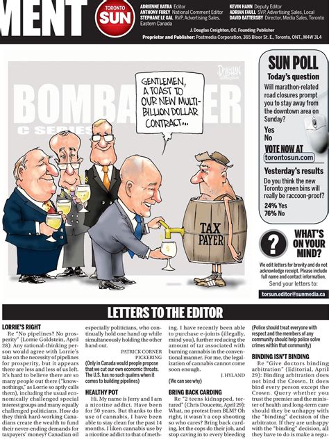 Today's Sun editorial cartoon is ... amazing : r/toronto