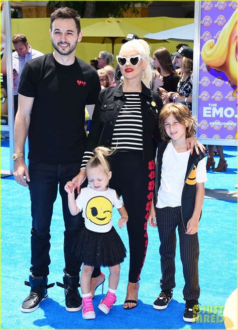 Photo: christina aguileras kids wear their emojis to emoji movie premiere 07 | Photo 3932962 ...