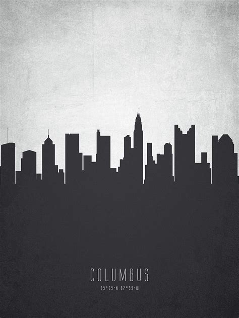 Décor Decals, Stickers & Vinyl Art Columbus Ohio Silhouette American City Skyline Vinyl Wall ...