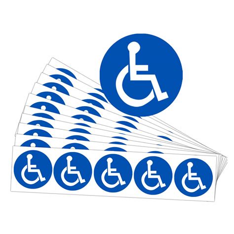 Buy Disabled Wheelchair Symbol Labels | Handicap Signs Stickers 2 inch ...