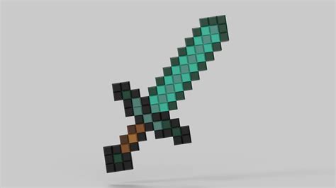 Minecraft sword 60 cm for 3d print cosplay weapon 3D model 3D printable | CGTrader