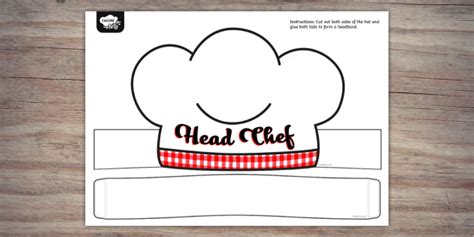 * NEW * BBQ Head Chef Hat Template | Twinkl Party