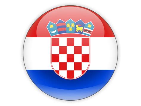 Round icon. Illustration of flag of Croatia