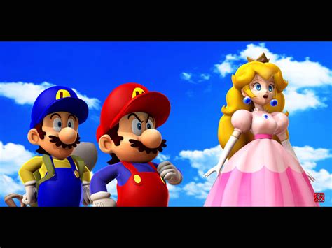 Mario and Luigi and Peach by GEKIMURA on DeviantArt