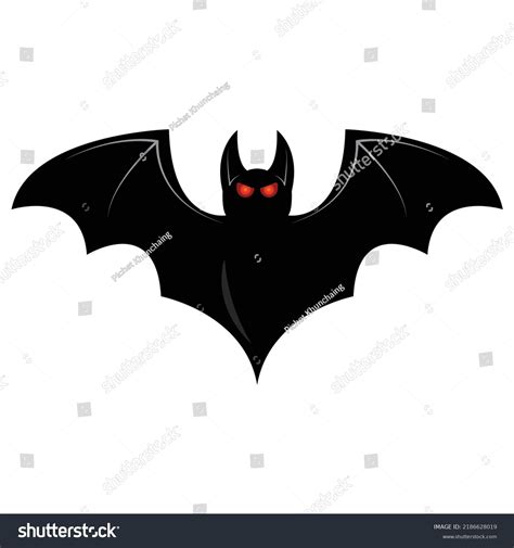 Black Bat Scary Red Eyes Halloween Stock Vector (Royalty Free) 2186628019 | Shutterstock