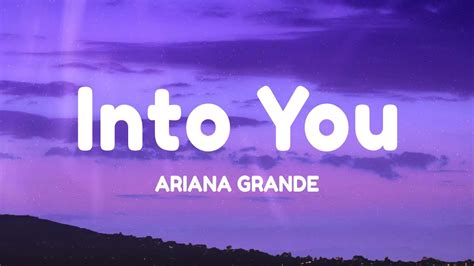 Into You - Ariana Grande [ Lyrics ] - YouTube