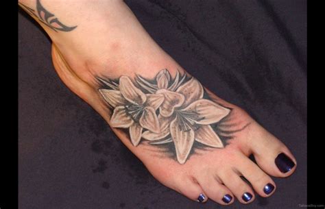 Awesome Flower Tattoo On Ankle - Tattoos Designs