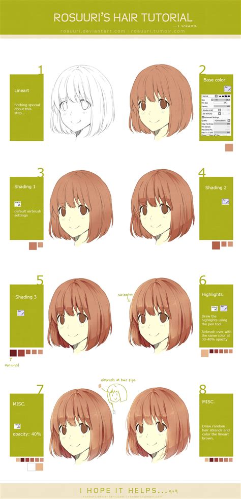 Hair Tutorial by Rosuuri on DeviantArt