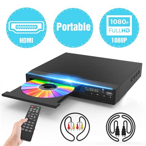 DVD Player for TV with HDMI and USB Port，1080P Small DVD Player with ...