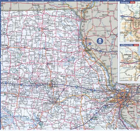 Large Detailed Map Of Missouri With Cities And Towns