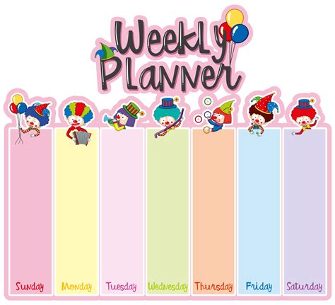 Weekly Planner Clip Art