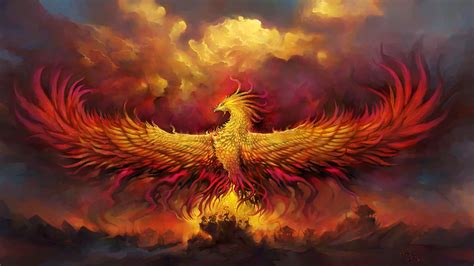 Download wallpaper 1920x1080 phoenix, fantasy, wings, bird, full hd ...