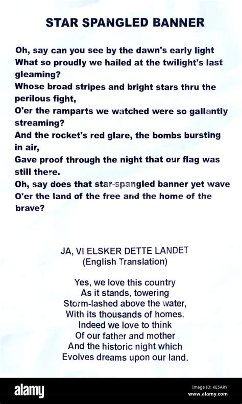 Star Spangled Banner Lyrics