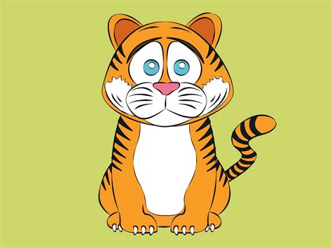 Sad Tiger Vector Art & Graphics | freevector.com