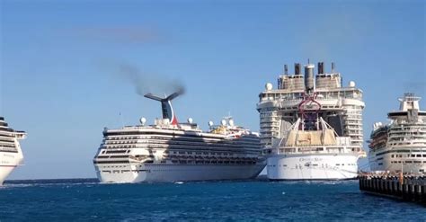 Watch The Video: Carnival Glory And Carnival Legend Collision At Cozumel Cruise Port