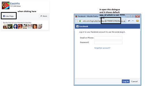 facebook page widget shows different app id when user not logged in ...