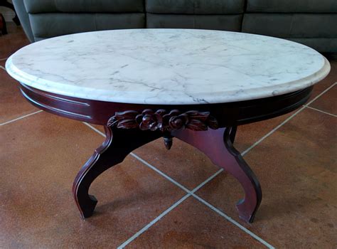 Antique Marble Coffee Table Set - Coffee Table