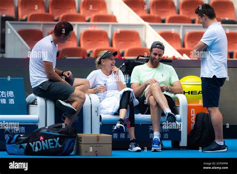 Donna Vekic of Croatia and coach Torben Beltz during practice at the ...