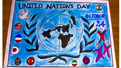 UN DAY POSTER MAKING,UN DAY POSTER,UNITED NATIONS DAY POSTER,UN DAY ...