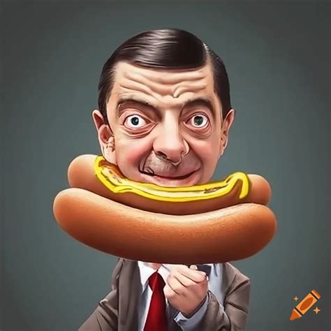 Mr. bean as a hot dog on Craiyon