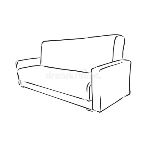 Sofa Outline Icon. Couch Silhouette. Furniture For Living Room. Vector ...