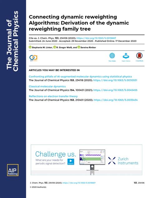 Connecting Dynamic Reweighting Algorithms Derivation of The Dynamic Reweighting Family Tree PDF ...