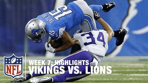 Vikings vs. Lions | Week 7 Highlights | NFL - YouTube