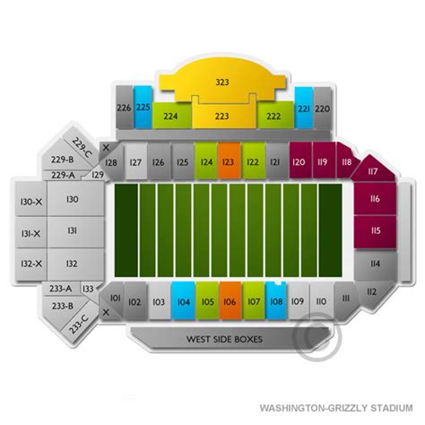 Washington-Grizzly Stadium Seating Chart | Vivid Seats