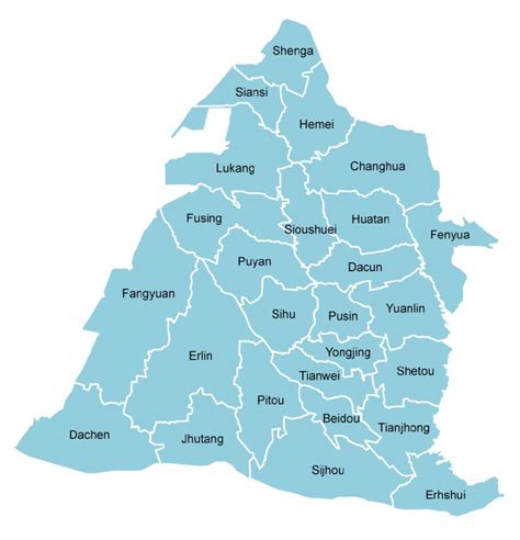 3.3. The geographical locations of 26 townships in Changhua County in... | Download Scientific ...