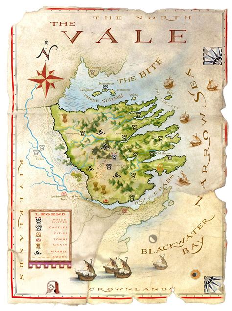 The World Of Ice And Fire: The Vale map by Michael Gellatly Ser Jorah ...