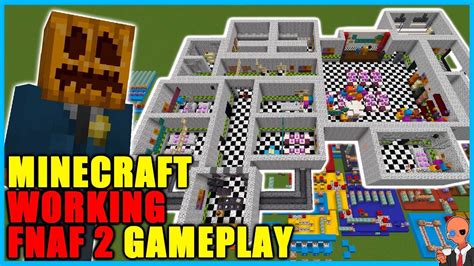 I built a working FNAF 2 map in Minecraft (Build + Gameplay) - YouTube