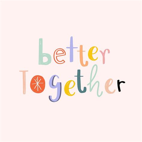 Better together typography vector doodle | Premium Vector - rawpixel