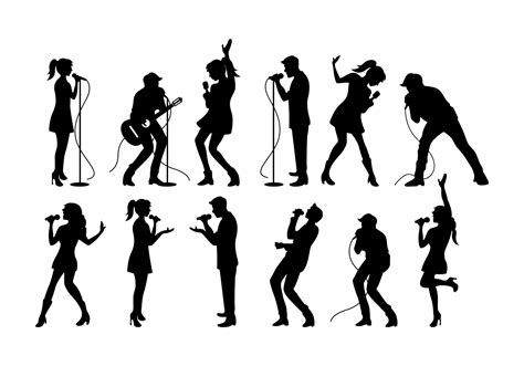 Musician Silhouette Vector at Vectorified.com | Collection of Musician ...