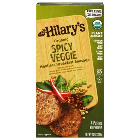 Hilary's Organic Spicy Veggie Meatless Breakfast Sausage Patties, 4 ct - Fry’s Food Stores