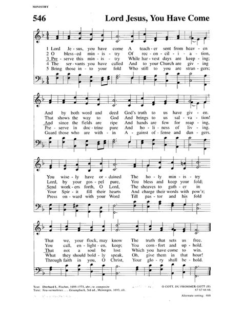 Christian Worship (1993): a Lutheran hymnal 546. Lord Jesus, you have come | Hymnary.org