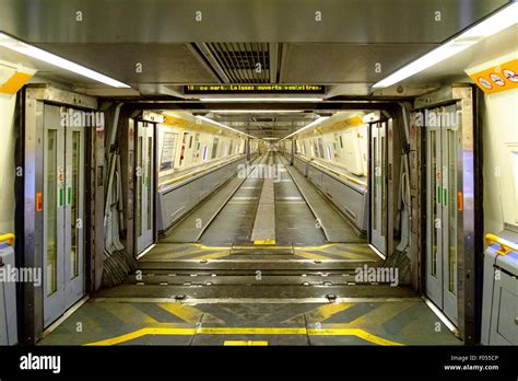 interior inside eurotunnel train carriage empty Stock Photo - Alamy