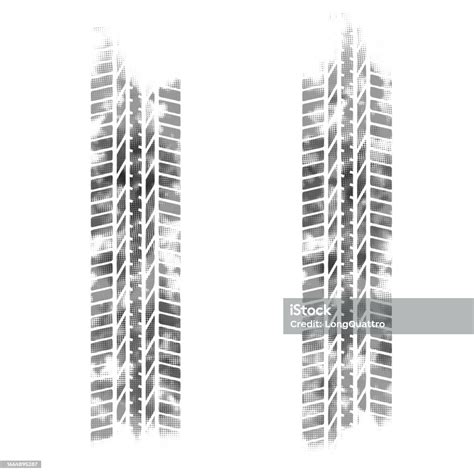 Grey Transparent Tire Track Silhouettes Stock Illustration - Download ...