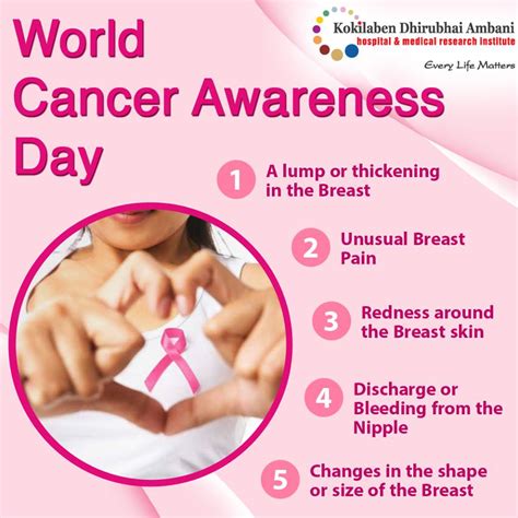 World Cancer Awareness Day - Health Tips from Kokilaben Hospital