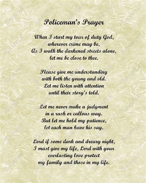 Items similar to A Police Officer's Prayer Poem for Policemen Digital INSTANT DOWNLOAD - On Sale ...