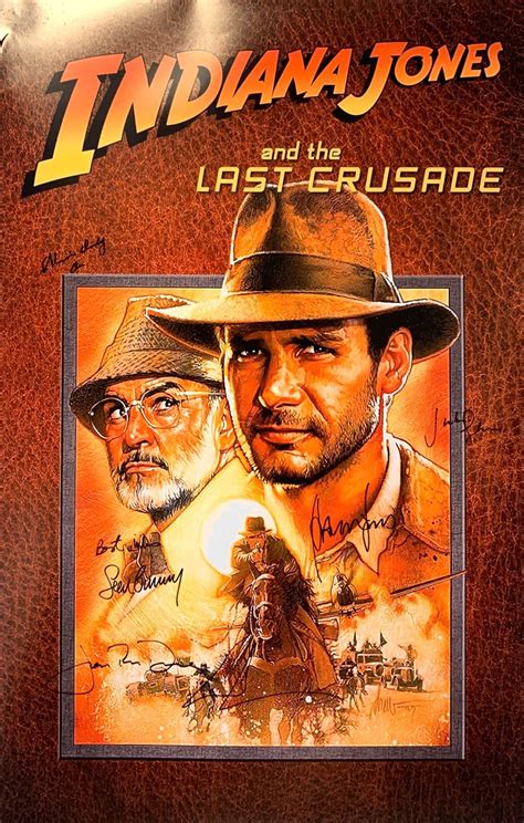 Autographed Indiana Jones Last Crusade Poster