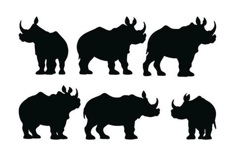 Rhinoceros Silhouette Vector Art, Icons, and Graphics for Free Download