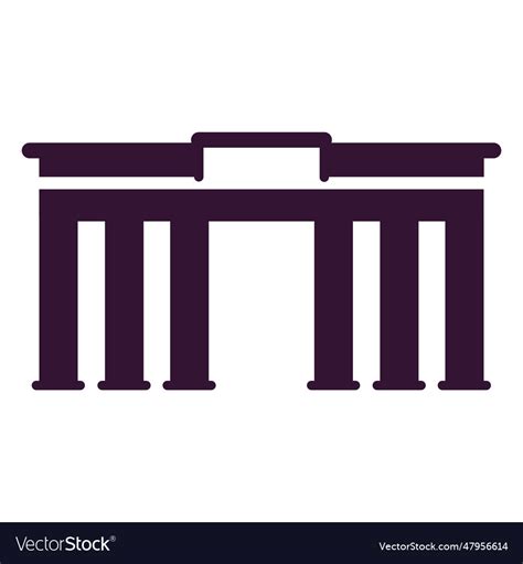 Brandenburg gate black Royalty Free Vector Image