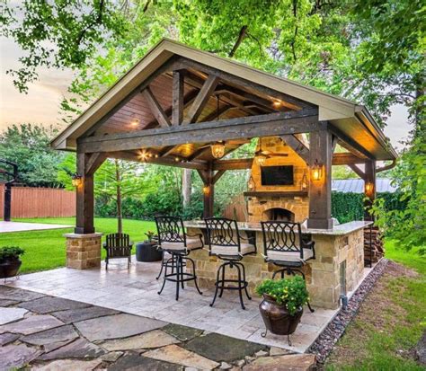 40 Best Patio Designs with Pergola and Fireplace