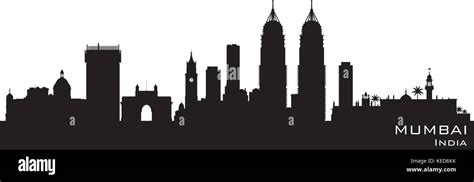 Mumbai India skyline Detailed vector silhouette Stock Vector Image & Art - Alamy