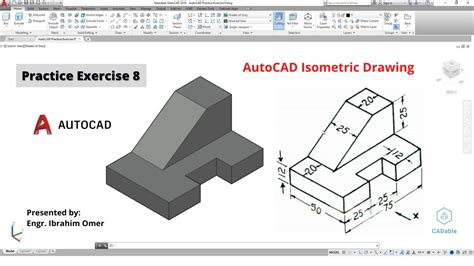 Autocad 3d practice drawing | Autocad Practice Exercise 8 | Autocad ...