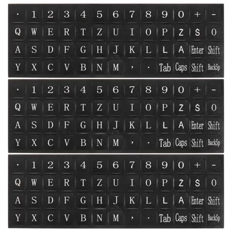 POLISH KEYBOARD STICKERS Black Background W White Lettering 3Pcs $10.28 ...