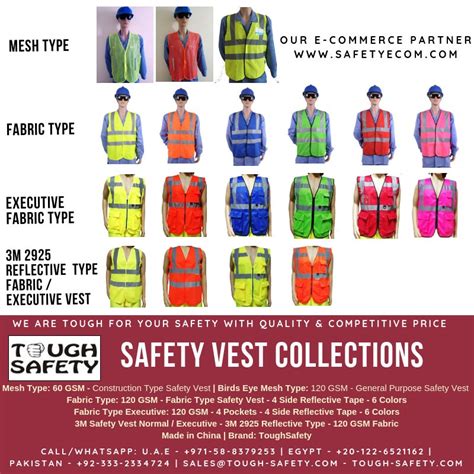 Safety Vest Jackets 3M Reflective Vest / Safety Jackets UAE, Pakistan