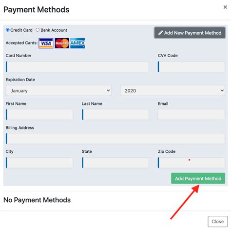 Adding a Credit Card to a Customer - Authorize.net