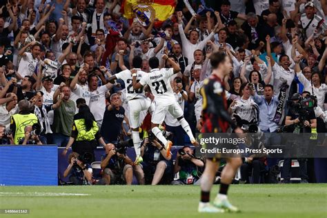 Vinicius Junior of Real Madrid celebrates a goal during the UEFA ...